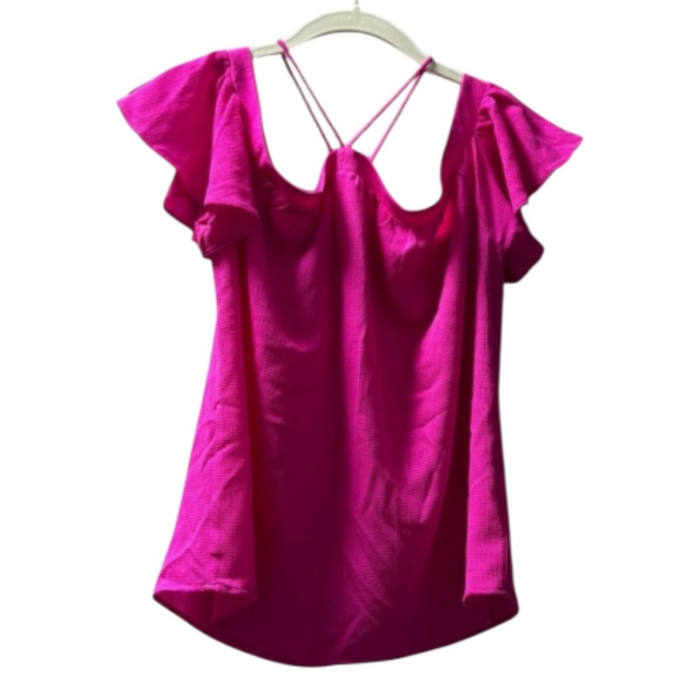 NanaMacs Caramela Fuchsia off the shoulder top. SMALL NEW